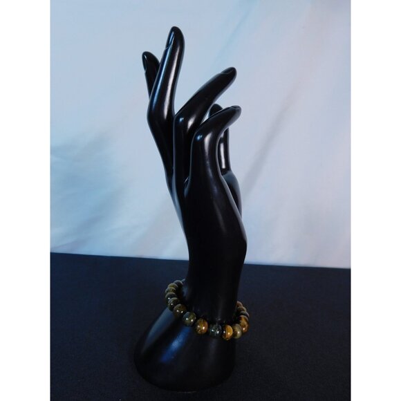 Tiger Eye Bracelet 8mm Stretch Gold - New - Witchcore Earth - Picture 7 of 12